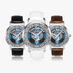 Scottish Garden Clan Tartan Crest Badge Silver Automatic Watch Size 46mm