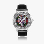 Brady Scottish Clan Tartan Crest Badge Silver Automatic Watch Size 46mm