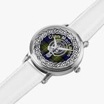 MacLaren Scottish Clan Tartan Crest Badge Old Silver Automatic Watch Size 46mm
