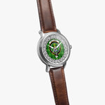 Galloway Scottish Clan Tartan Crest Badge Silver Automatic Watch Size 46mm