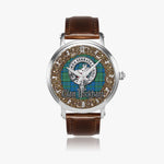 Scottish Lockhart Celtic Circle Silver Automatic Watch Size 46mm
