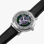 Mitchell Scottish Clan Tartan Crest Badge Silver Automatic Watch Size 46mm