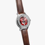 Hogg Scottish Clan Tartan Crest Badge Silver Automatic Watch Size 46mm