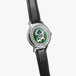 Mar Scottish Clan Tartan Crest Badge Silver Automatic Watch Size 46mm