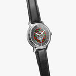 Clan Boyd Crest & Tartan Knot Sterling Silver Unisex Automatic Watch (Silver) Size 46mm