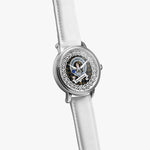 Dennistoun Scottish Clan Tartan Crest Badge Silver Automatic Watch Size 46mm
