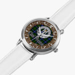 Scottish Preston Hunting Celtic Circle Silver Automatic Watch Size 46mm