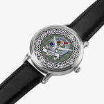 Balfour Scottish Clan Tartan Crest Badge Silver Automatic Watch Size 46mm