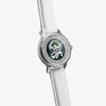 Oliphant Scottish Clan Tartan Crest Badge Silver Automatic Watch Size 46mm