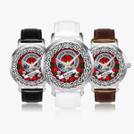 Rattray Scottish Clan Tartan Crest Badge Silver Automatic Watch Size 46mm