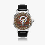Scottish MacIntyre Celtic Circle Silver Automatic Watch Size 46mm