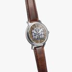 Scottish Hannay Celtic CIrcle Silver Automatic Watch Size 46mm