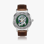 Duncan Scottish Clan Tartan Crest Badge Silver Automatic Watch Size 46mm