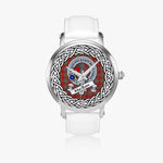 MacBain Scottish Clan Tartan Crest Badge Silver Automatic Watch Size 46mm