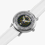 Arnott Scottish Clan Tartan Crest Badge Silver Automatic Watch Size 46mm