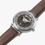 Norvel Scottish Clan Tartan Crest Badge Silver Automatic Watch Size 46mm