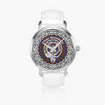 Scottish Belshes Clan Tartan Crest Badge Silver Automatic Watch Size 46mm