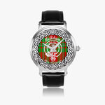 McAdams surname last name Scottish Clan tartan badge crest Silver Automatic Watch Size 46mm