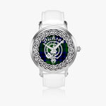 Dickson Scottish Clan Tartan Crest Badge Silver Automatic Watch Size 46mm