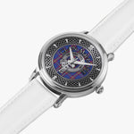 Clan MacLaine Crest & Tartan Knot Sterling Silver Unisex Automatic Watch (Silver) Size 46mm