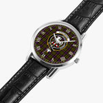 Scottish Cochrane Family Crest Quartz Watch With Leather Strap - Tartan Watch Instafamous Quartz Leather Strap Plaid Watch