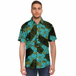 Men Hawaiian Shirt Ali'i Refuge Hawaiian Hibiscus Tiki Hawaiian Men Short Sleeve Shirt