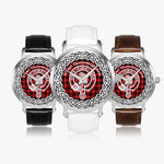 Scottish Cunningham Clan Tartan Crest Badge Silver Automatic Watch Size 46mm