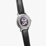 Trotter Scottish Clan Tartan Crest Badge Silver Automatic Watch Size 46mm