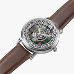 Scottish Craig Clan Tartan Crest Badge Silver Automatic Watch Size 46mm