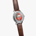 MacDonald of Keppoch Scottish Clan Tartan Crest Badge Silver Automatic Watch Size 46mm