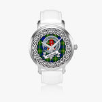 Maitland Scottish Clan Tartan Crest Badge Silver Automatic Watch Size 46mm