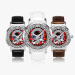Nesbitt Scottish Clan Tartan Crest Badge Silver Automatic Watch Size 46mm