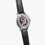 Charteris Scottish Clan Tartan Crest Badge Silver Automatic Watch Size 46mm