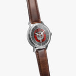 Clan Brodie Crest & Tartan Knot Sterling Silver Unisex Automatic Watch (Silver) Size 46mm