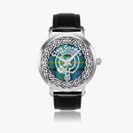 Scottish Gordon Ancient Clan Tartan Crest Badge Silver Automatic Watch Size 46mm