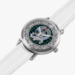 Bannerman Scottish Clan Tartan Crest Badge Silver Automatic Watch Size 46mm