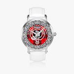 Cunningham Modern Scottish Clan Tartan Crest Badge Silver Automatic Watch Size 46mm