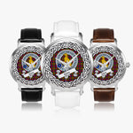 Gow Scottish Clan Tartan Crest Badge Silver Automatic Watch Size 46mm