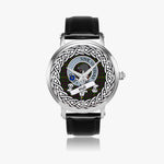 Hall Scottish Clan Tartan Crest Badge Silver Automatic Watch Size 46mm
