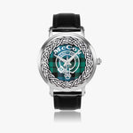 McCoy Scottish Clan Tartan Crest Badge Silver Automatic Watch Size 46mm