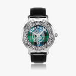 Forbes Ancient Scottish Clan Tartan Crest Badge Silver Automatic Watch Size 46mm