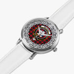 Belshes Scottish Clan Tartan Crest Badge Silver Automatic Watch Size 46mm
