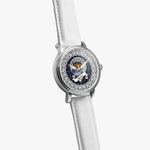 Agnew Scottish Clan Tartan Crest Badge Silver Automatic Watch Size 46mm