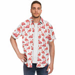 Men Hawaiian Shirt Flamingos Pattern Hawaiian Men Short Sleeve Shirt