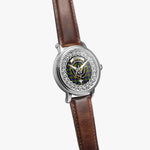 Arnott Scottish Clan Tartan Crest Badge Silver Automatic Watch Size 46mm