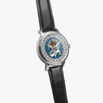 Keith Scottish Clan Tartan Crest Badge Silver Automatic Watch Size 46mm