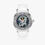 Elphinstone Scottish Clan Tartan Crest Badge Silver Automatic Watch Size 46mm