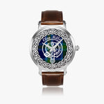 Miller Scottish Clan Tartan Crest Badge Silver Automatic Watch Size 46mm
