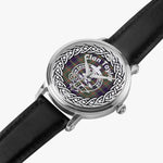 Taylor Scottish Clan Tartan Crest Badge Silver Automatic Watch Size 46mm
