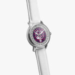 Scottish Montgomery Clan Tartan Crest Badge Silver Automatic Watch Size 46mm